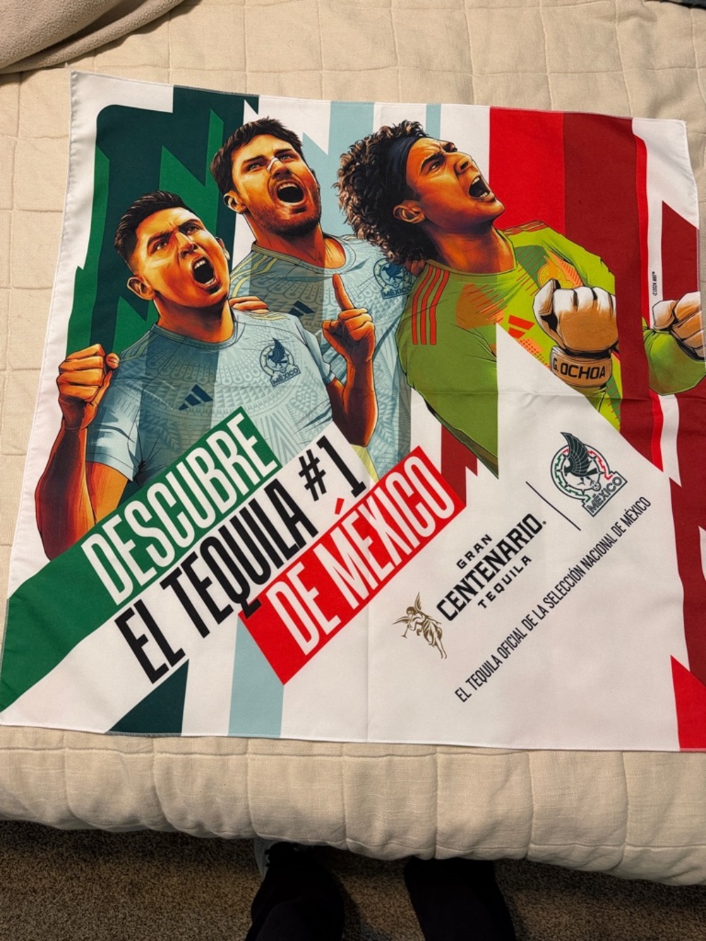Discover El Tequila #1 De México Graphic Bandana - Green/Red/White